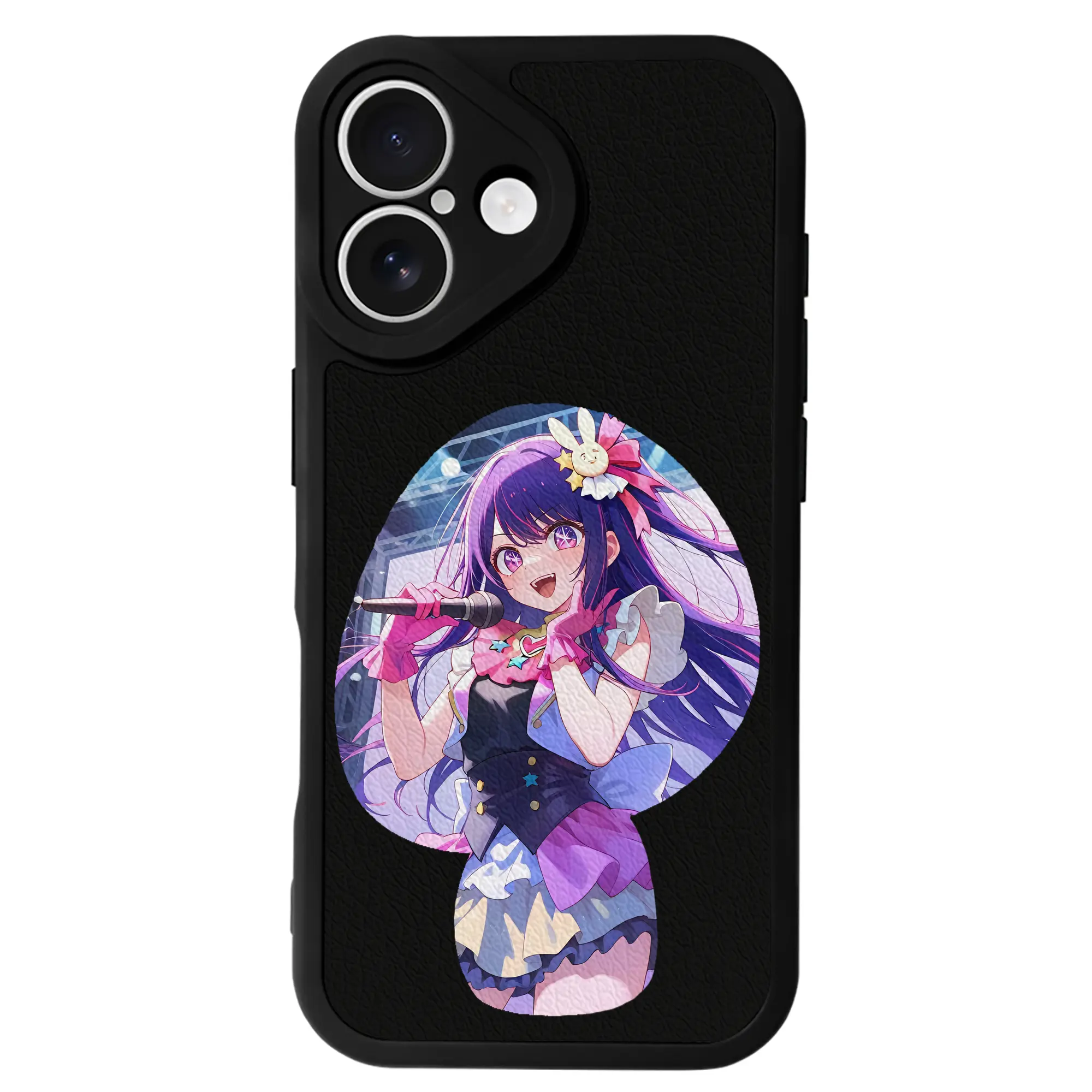 推しの子 グッズ,星野アイ - IPhone 16シリーズ対応 ・ シリコンスマホケース ・ レザー調 ・ 高精度フィット ・ 耐衝撃 ・ ワイヤレス充電対応 ・ 精密カット